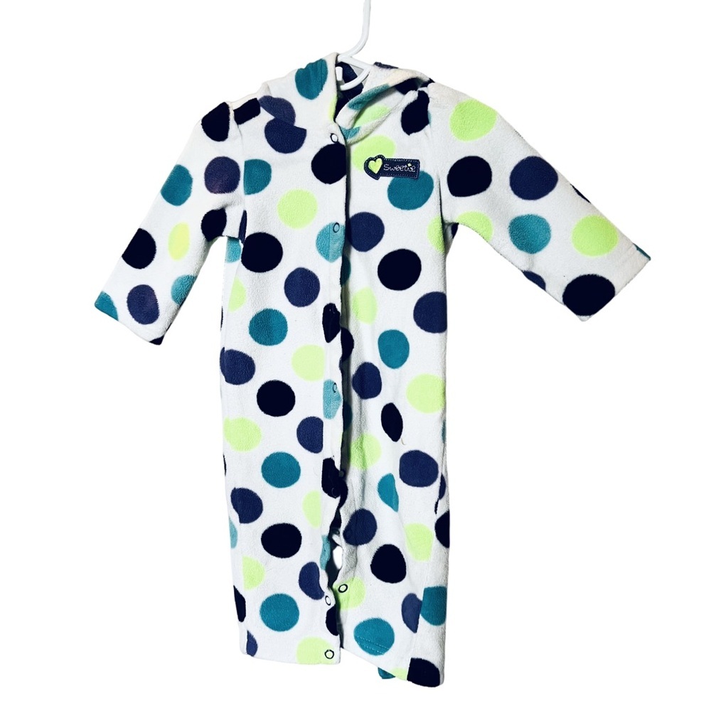 Jumping Beans | Colorful Polka Dot Fleece Onesie